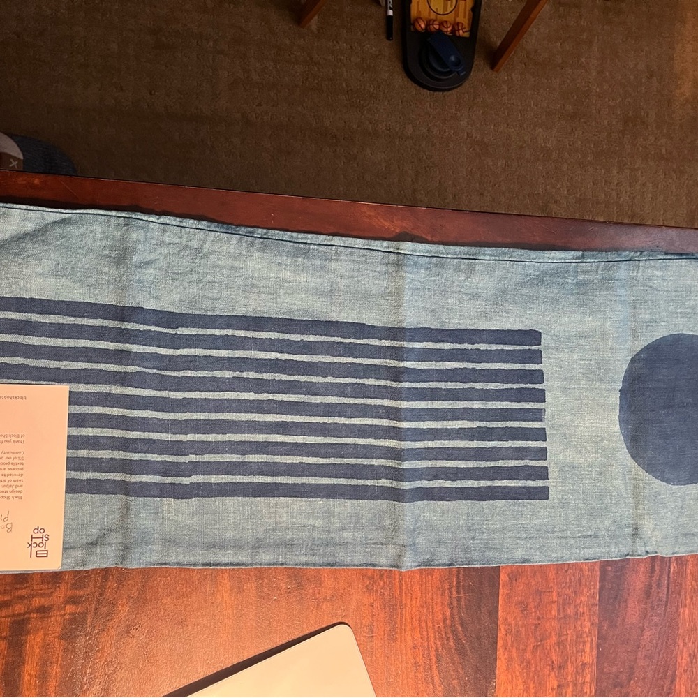 Blue Striped Bolster Pillow Cover